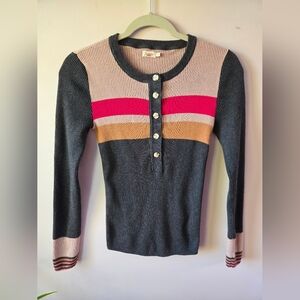 Faherty Organic Cotton & Cashmere Henley Sweater - Small